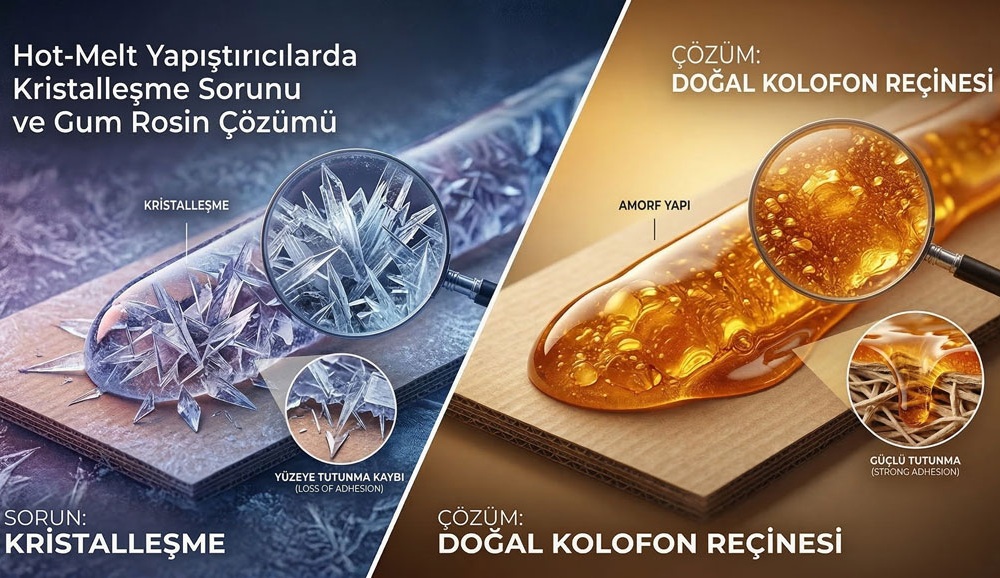 Hot-Melt Yapıştırıcılarda Kristalleşme Sorunu: Gum Rosin ile Kesintisiz Üretim Rehberi